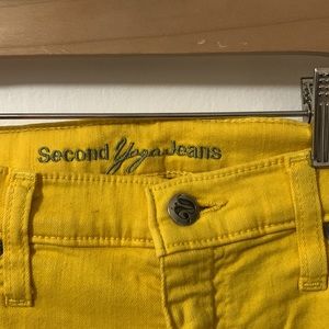 Bright yellow Yoga Brand jeans